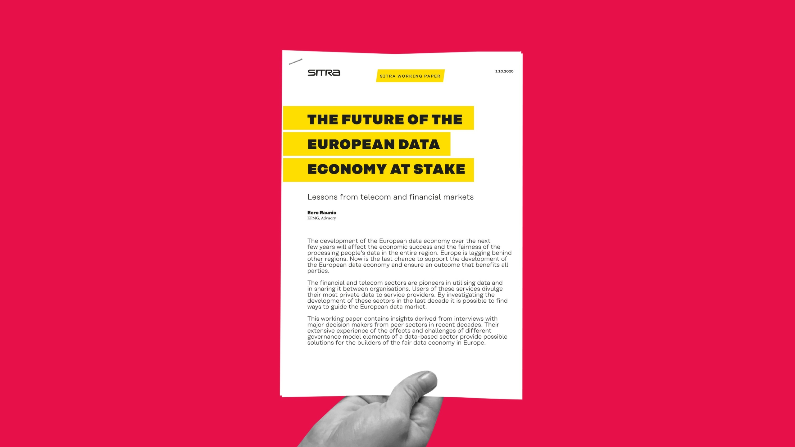 The future of the European data economy at stake - Sitra