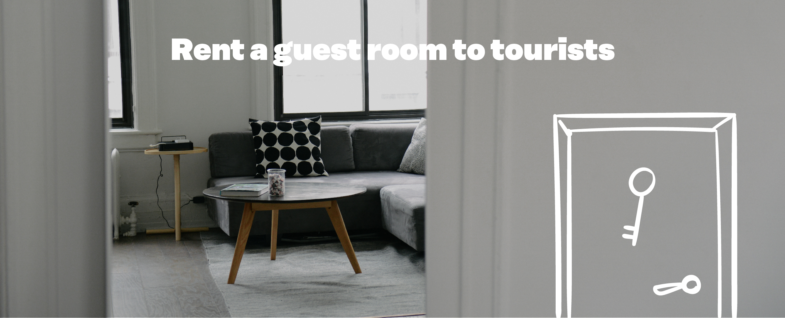 Rent a guest room to tourists