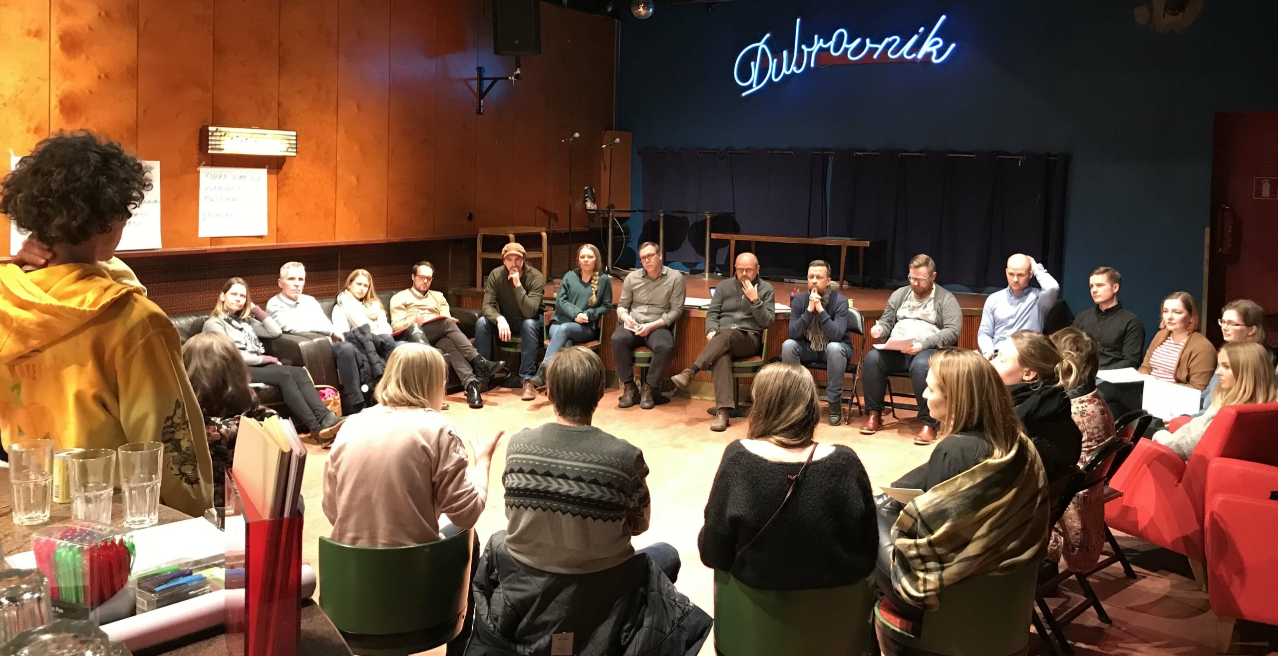 Dialogi ilmastonmuutoksesta politiikan välineenä järjestettiin Helsingissä DocPoint-festivaalilla 30.1.2018.