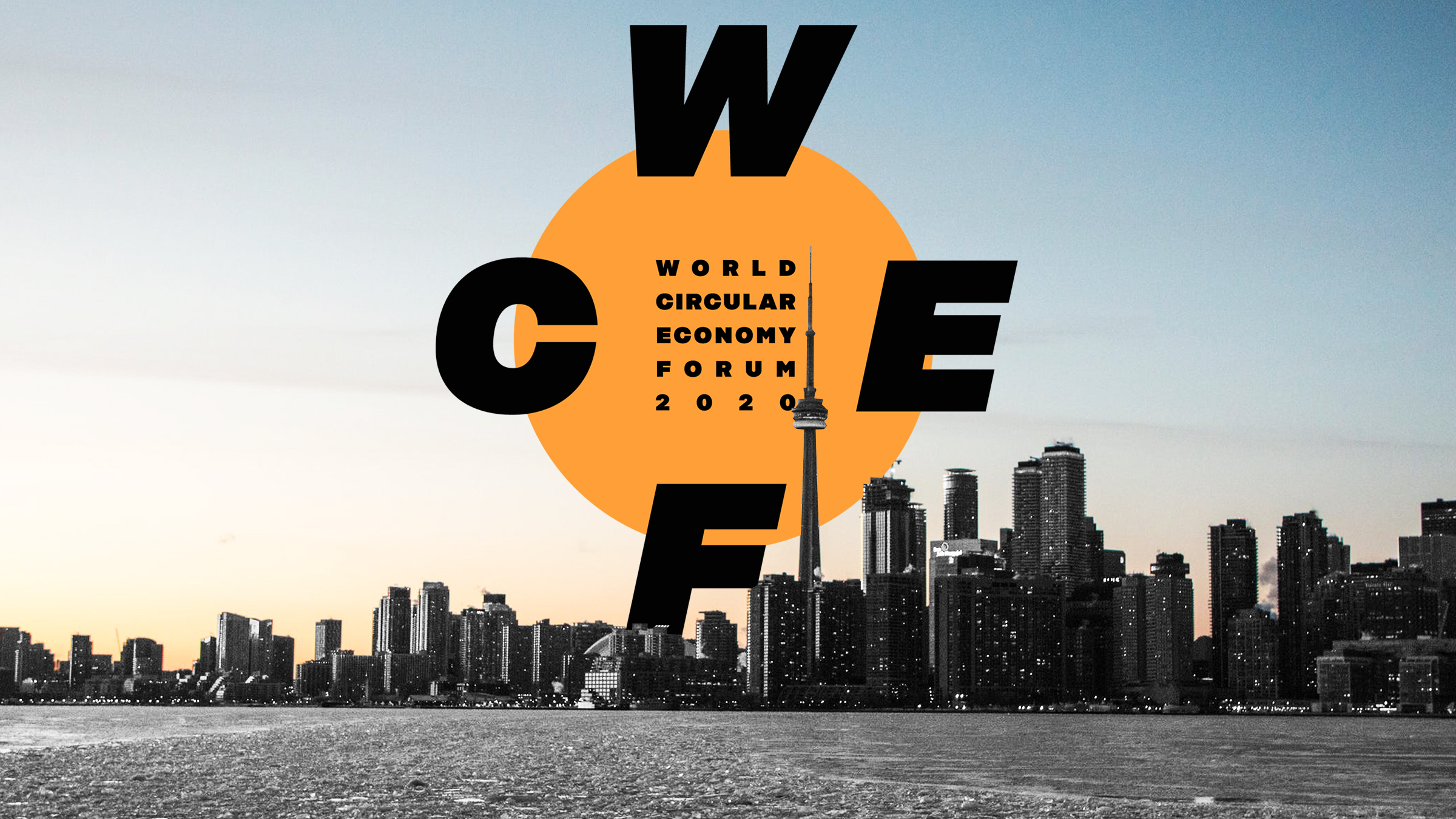 WCEF2020 logo above the Toronto skyline.