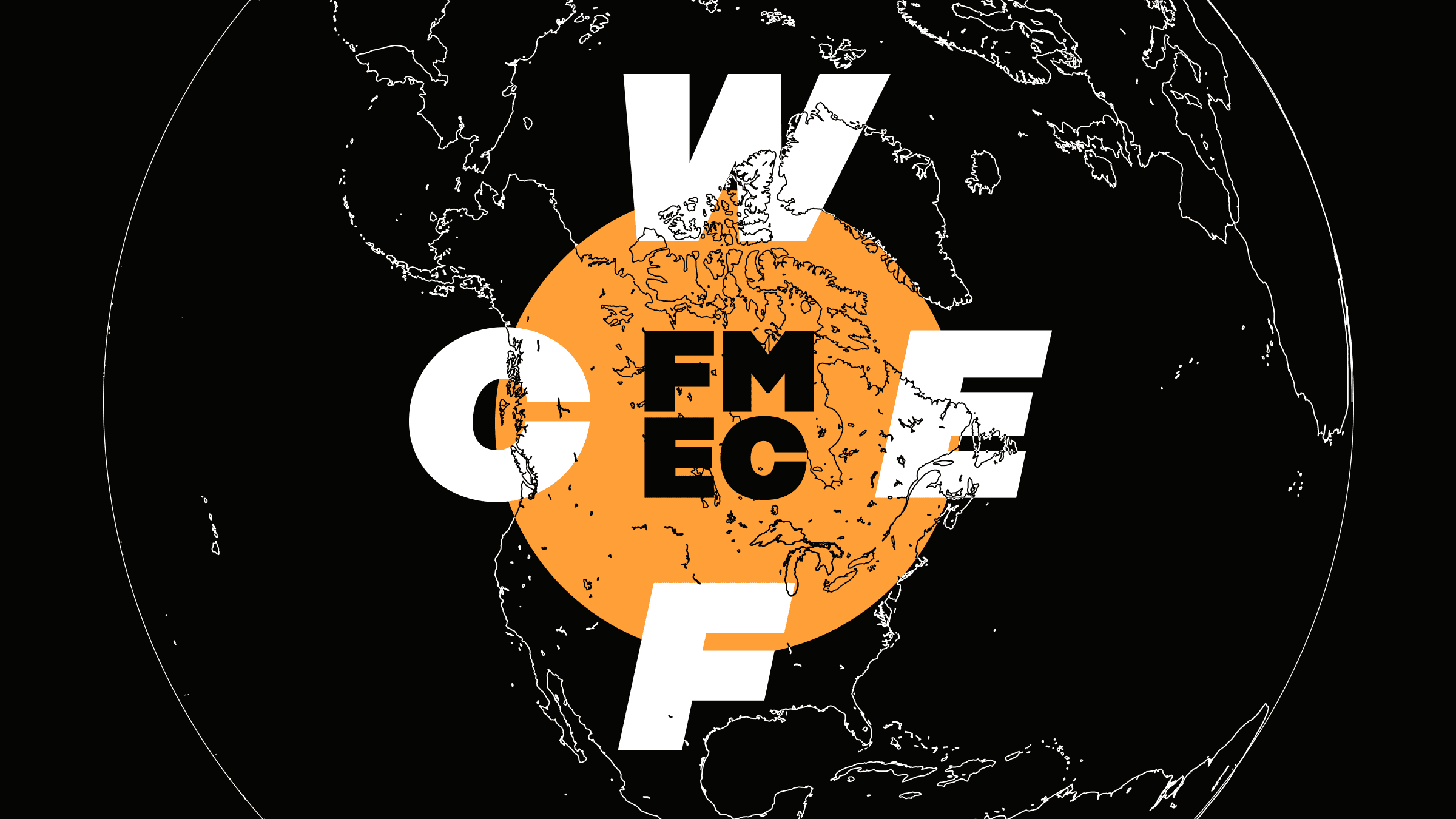 WCEF logo against the outlines of the globe