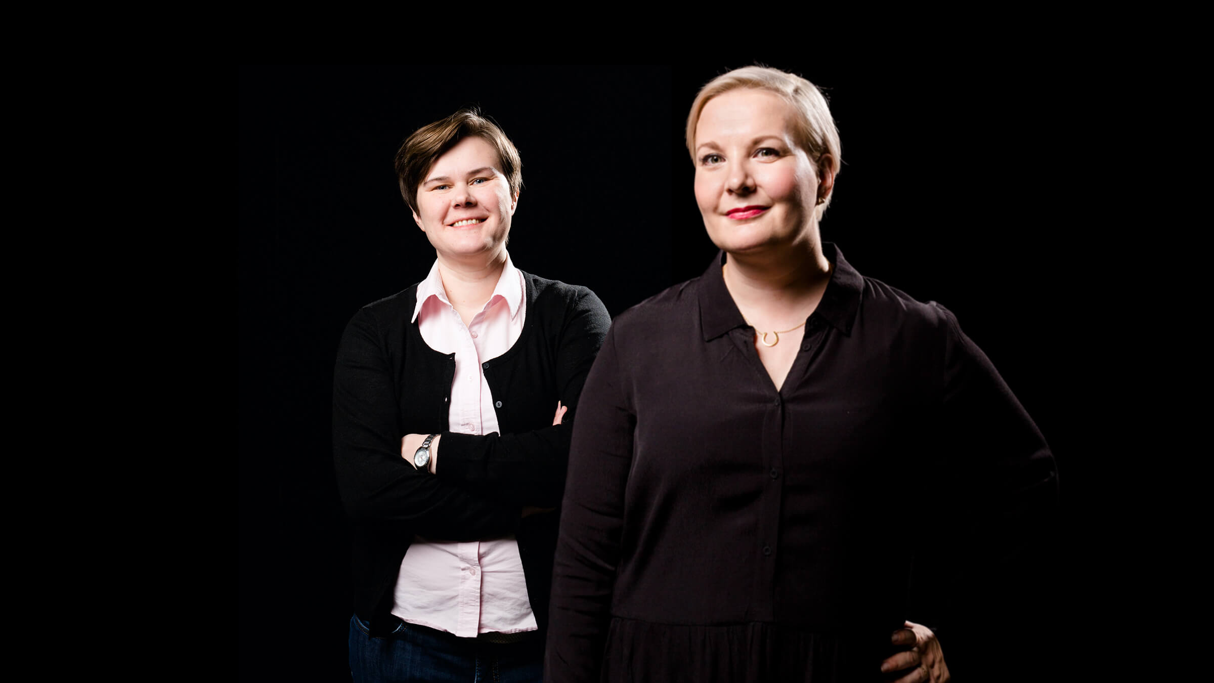 Lotta Toivonen and Laura Halenius