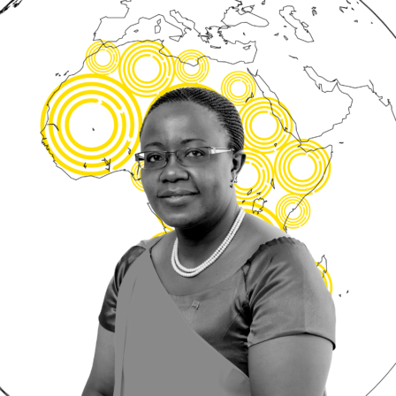 Photograph of Jeanne d’Arc Mujawamariya, Rwanda’s Minister of Environment.