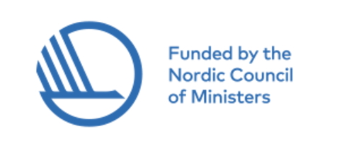 Pohjoismaiden ministerineuvoston logo, jossa lukee englanniksi 'Funded by the Nordic Council of Ministers'.